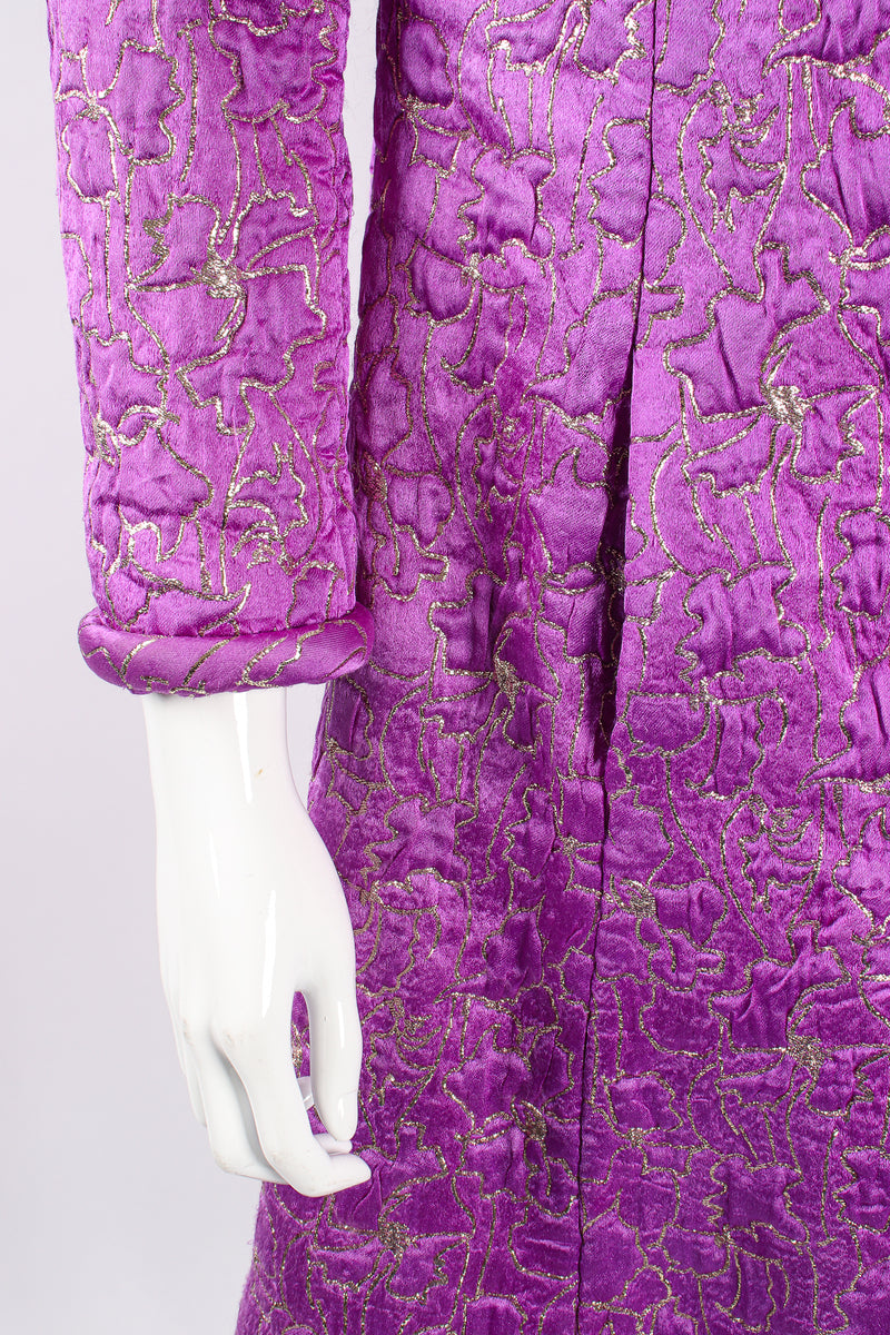 Vintage Oscar de la Renta Abstract Floral Brocade Coat on Mannequin Pocket at Recess Los Angeles