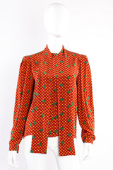 Vintage Oscar de la Renta MissO Tessellation Print Blouse Set on Mannequin untie @ RecessLA