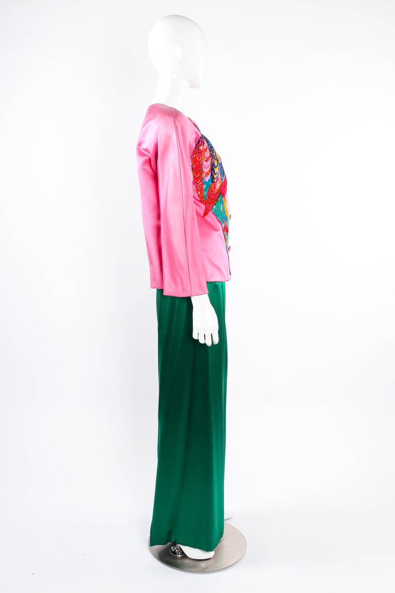 Vintage Oscar de la Renta Jubilant Parrot Set mannequin side @ Recess Los Angeles