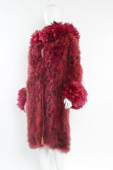 Vintage Unsigned Ostrich Turkey Feather Coat mannequin angle @ Recess LA