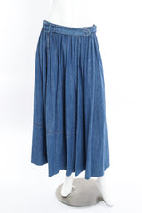 Prada denim peasant skirt on mannequin @recessla