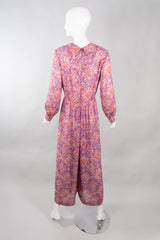 Vintage Chiffon Lamé Paisley Jumpsuit