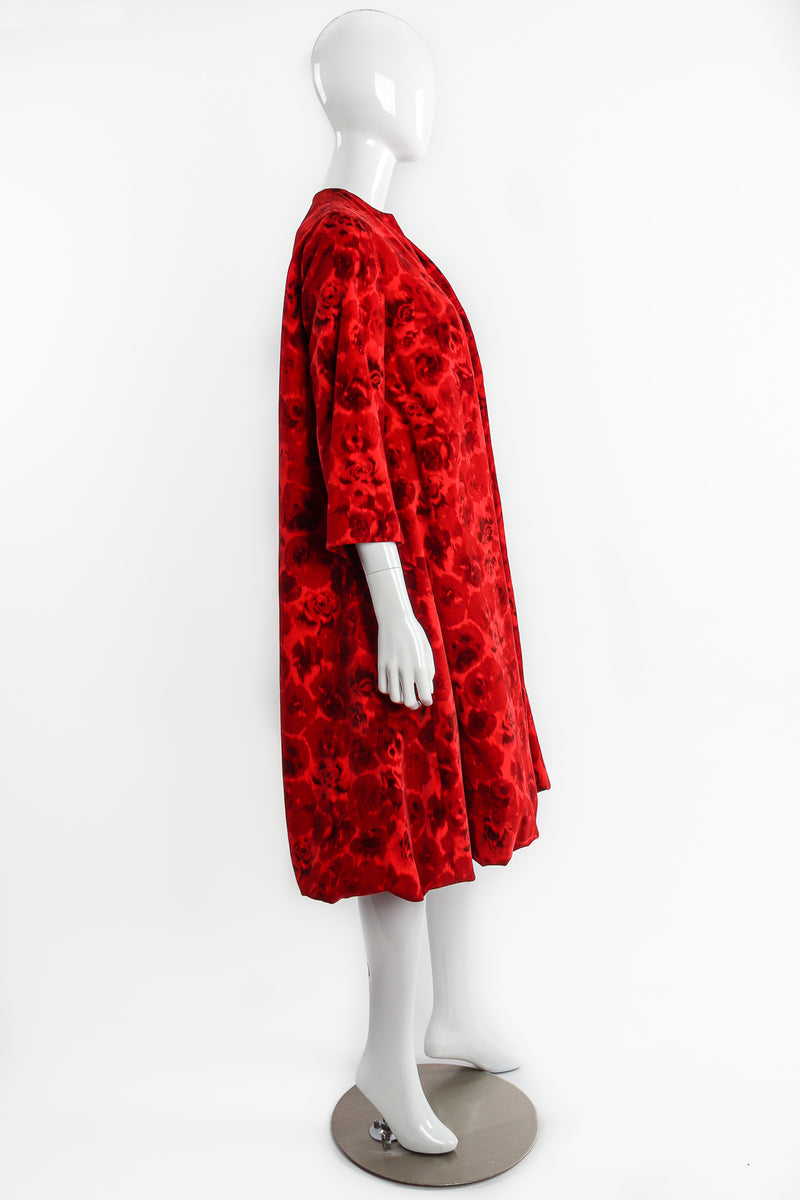 Vintage Pat Premo Velvet Rose Swing Coat on Mannequin side at Recess Los Angeles