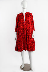 Vintage Pat Premo Velvet Rose Swing Coat on Mannequin front at Recess Los Angeles