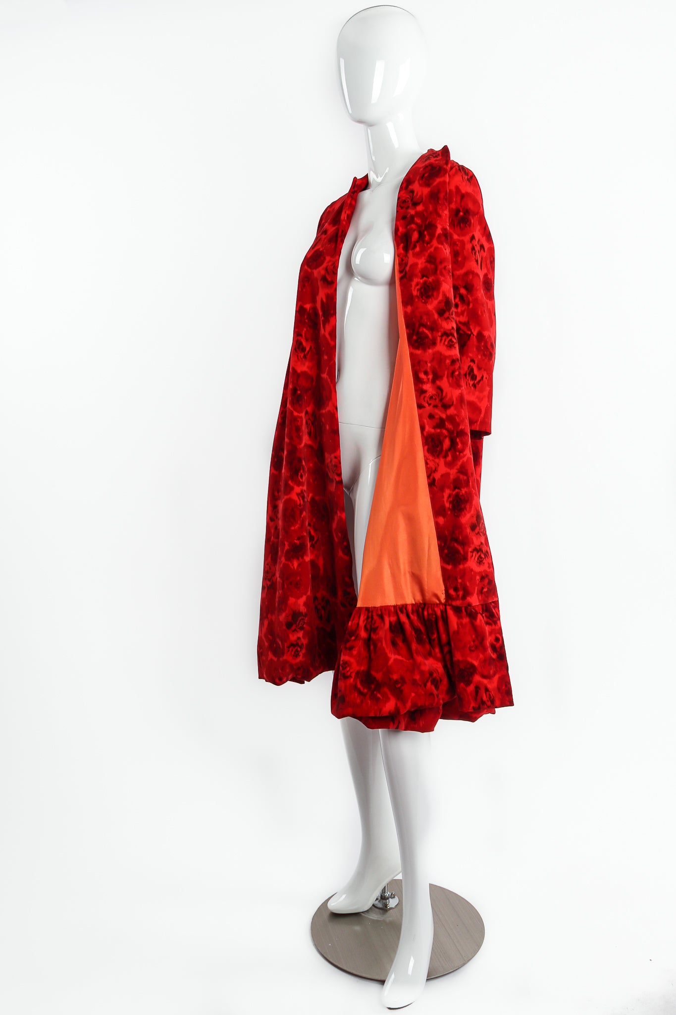 Vintage Pat Premo Velvet Rose Swing Coat on Mannequin open at Recess Los Angeles