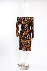 Vintage Patrick Kelly A/W 1989 Leopard Stretch Velvet Cocktail Dress on mannequin back @ Recess LA