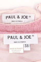 Paul & Joe Cotton Candy Fuzzy Mohair Top & Skirt Set labels at Recess Los Angeles