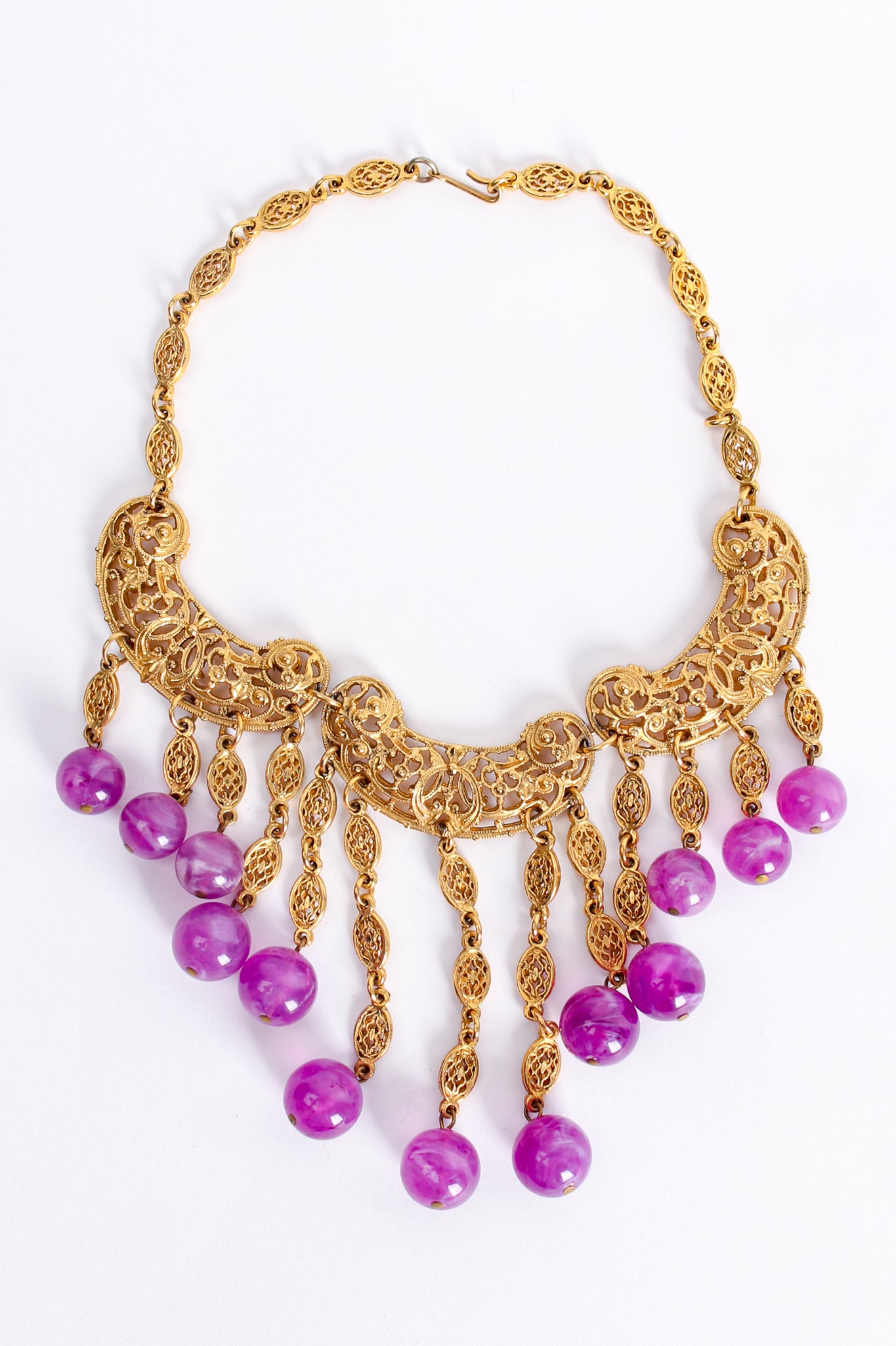 Vintage Pauline Rader Filigree Waterfall Bead Necklace at Recess Los Angeles