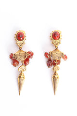 Vintage Philippe Ferrandis Carnelian Empire Earrings @ Recess LA