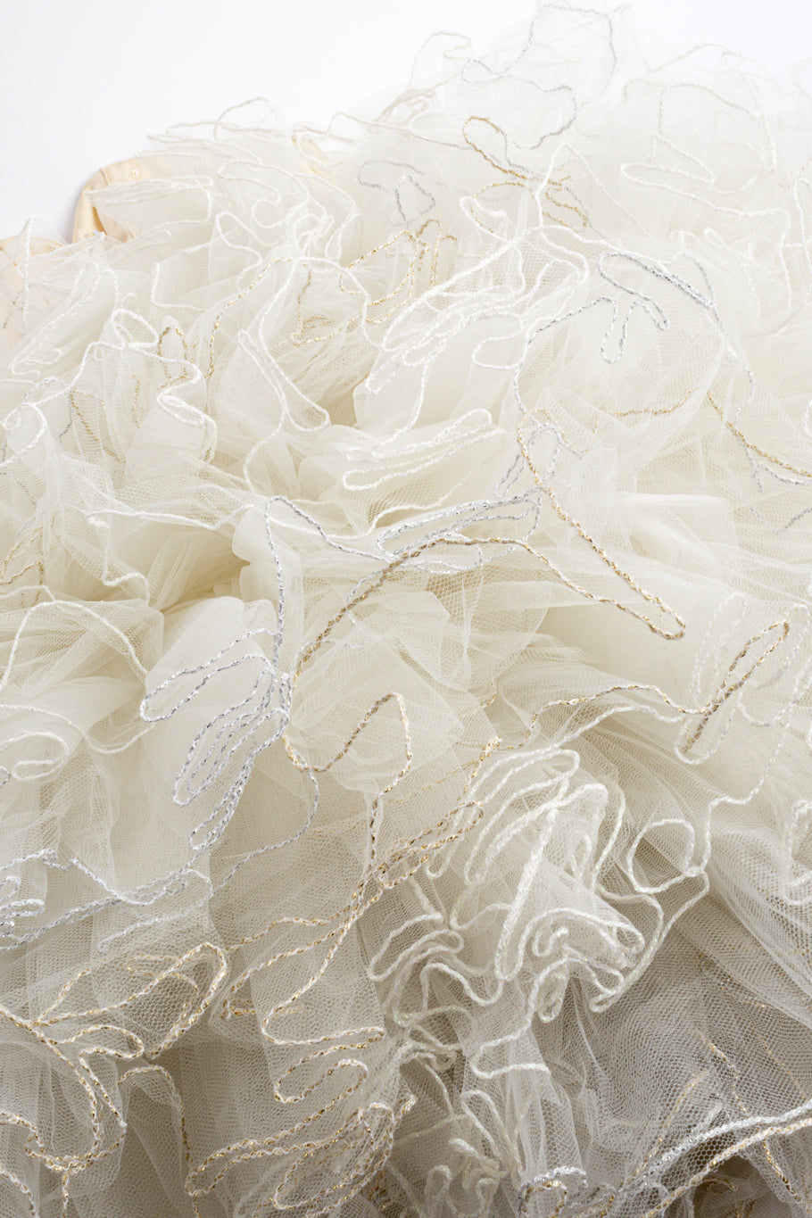 Phillipa Lepley for Lucienne strapless tulle flounce dress tulle details @recessla