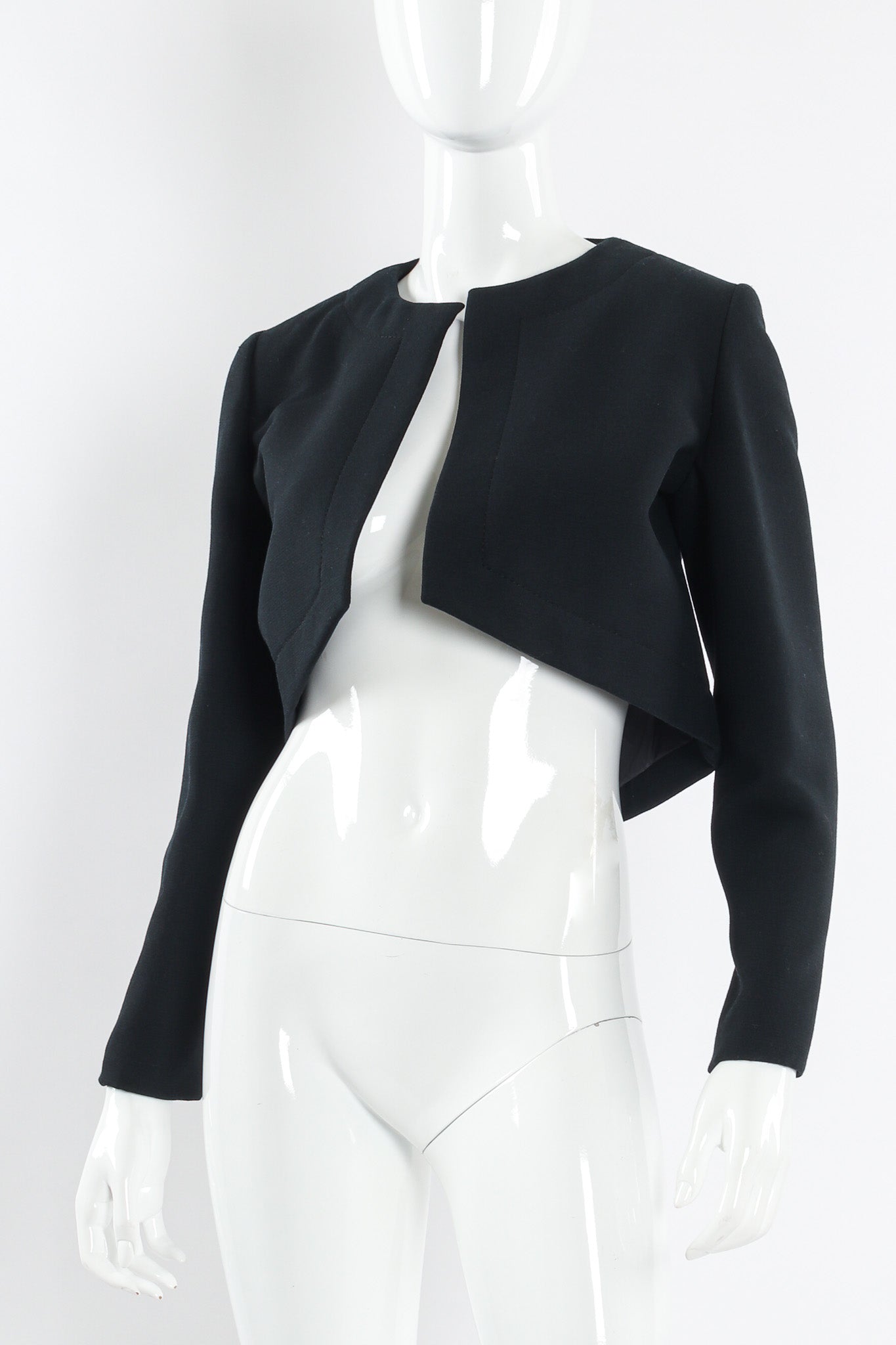 Vintage Pierre Cardin Bolero Crop Jacket mannequin front angle @ Recess LA