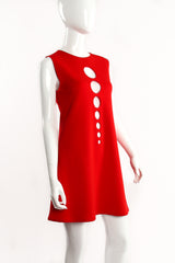 Vintage Pierre Cardin Circle Cutout Shift Dress on Mannequin crop at Recess Los Angeles