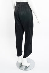 Vintage Issey Miyake Pleats Please Black Pleated Ankle Pant on Mannequin angle back at Recess LA