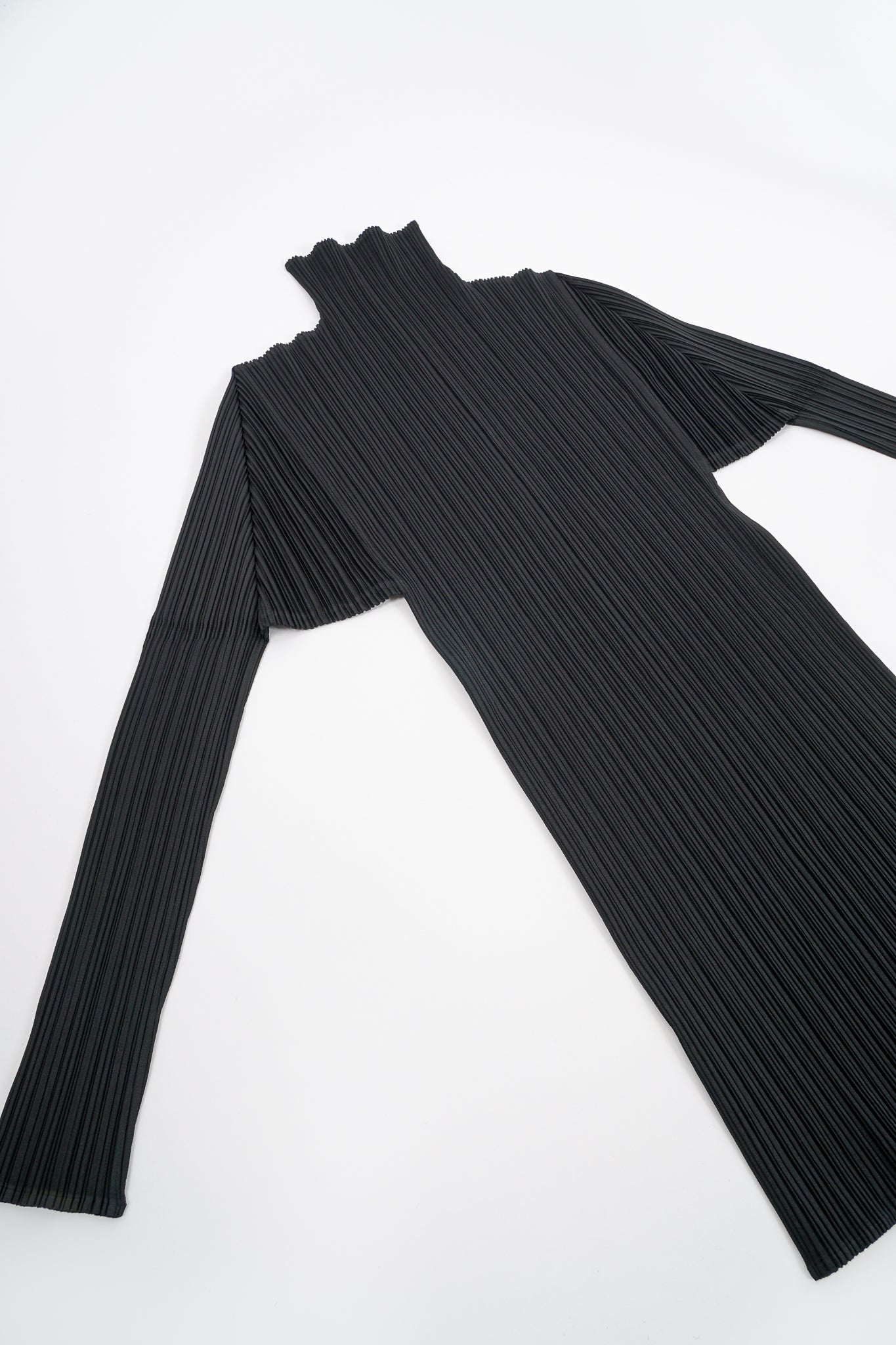 Vintage Issey Miyake Pleats Please Pleated Turtleneck Top flat at Recess Los Angeles