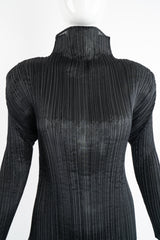 Vintage Issey Miyake Pleats Please Sheer Pleated Mockneck Top on Mannequin frt crop at Recess LA