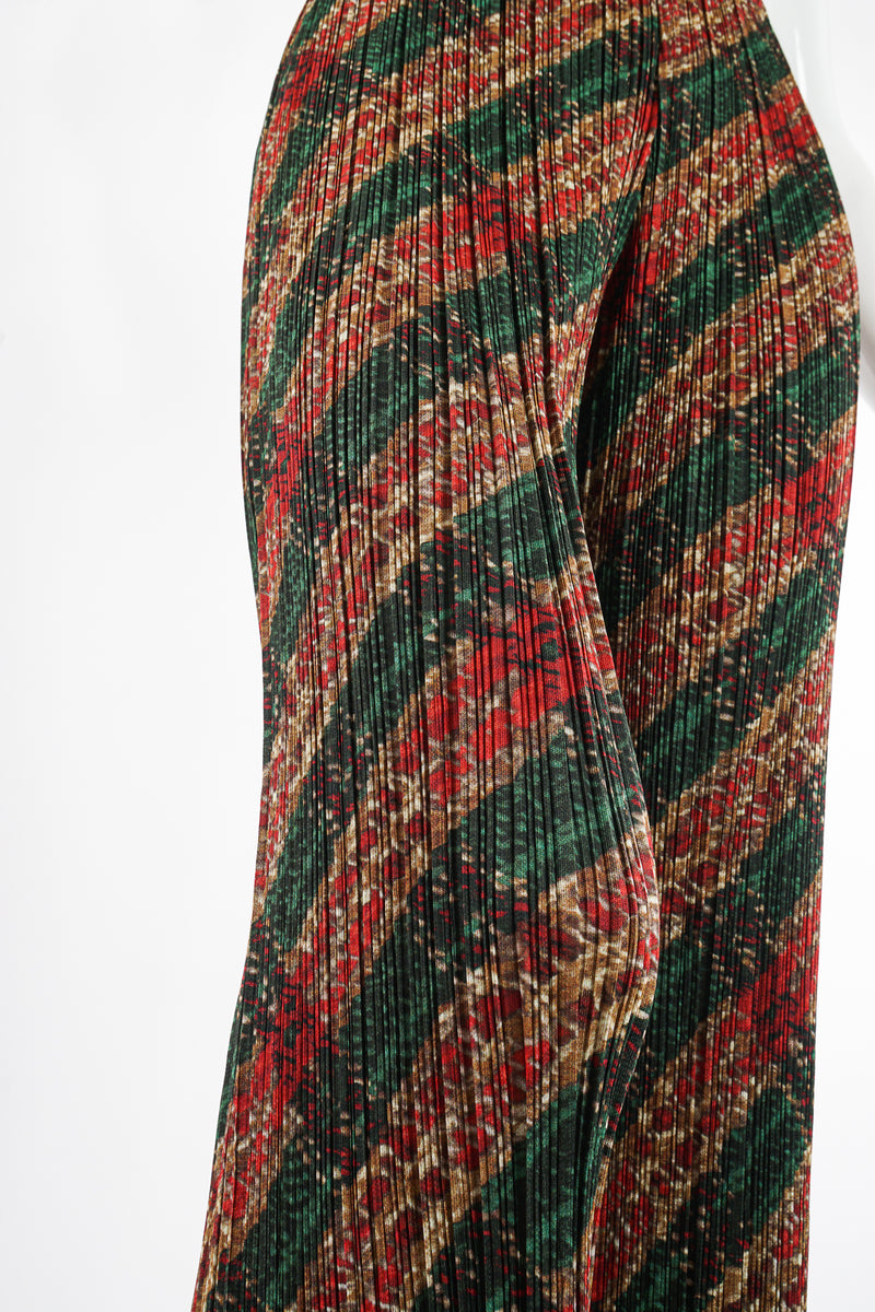 Vintage Pleats Please Issey Miyake Plaid Pleat Pant on Mannequin leg at Recess Los Angeles