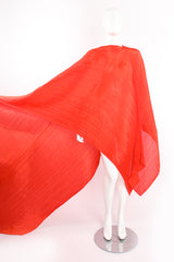 Vintage Pleats Please Issey Miyake Multi-Wrap Cape Poncho Caftan on Mannequin front at Recess LA