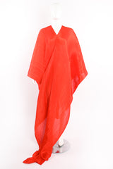 Vintage Pleats Please Issey Miyake Multi-Wrap Cape Poncho Caftan on Mannequin front at Recess LA