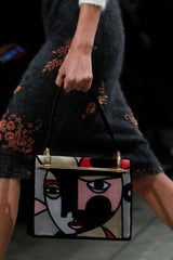 Prada A/W 2017 runway Cubist Velvet Face Picasso Pionnière Bag @ Recess LA