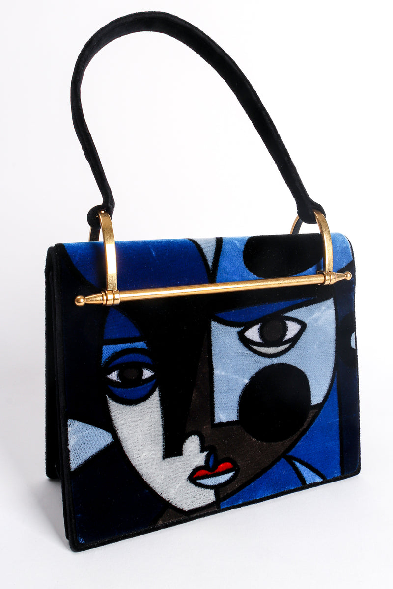 Prada A/W 2017 Cubist Velvet Face Picasso Pionnière Bag angle @ Recess Los Angeles