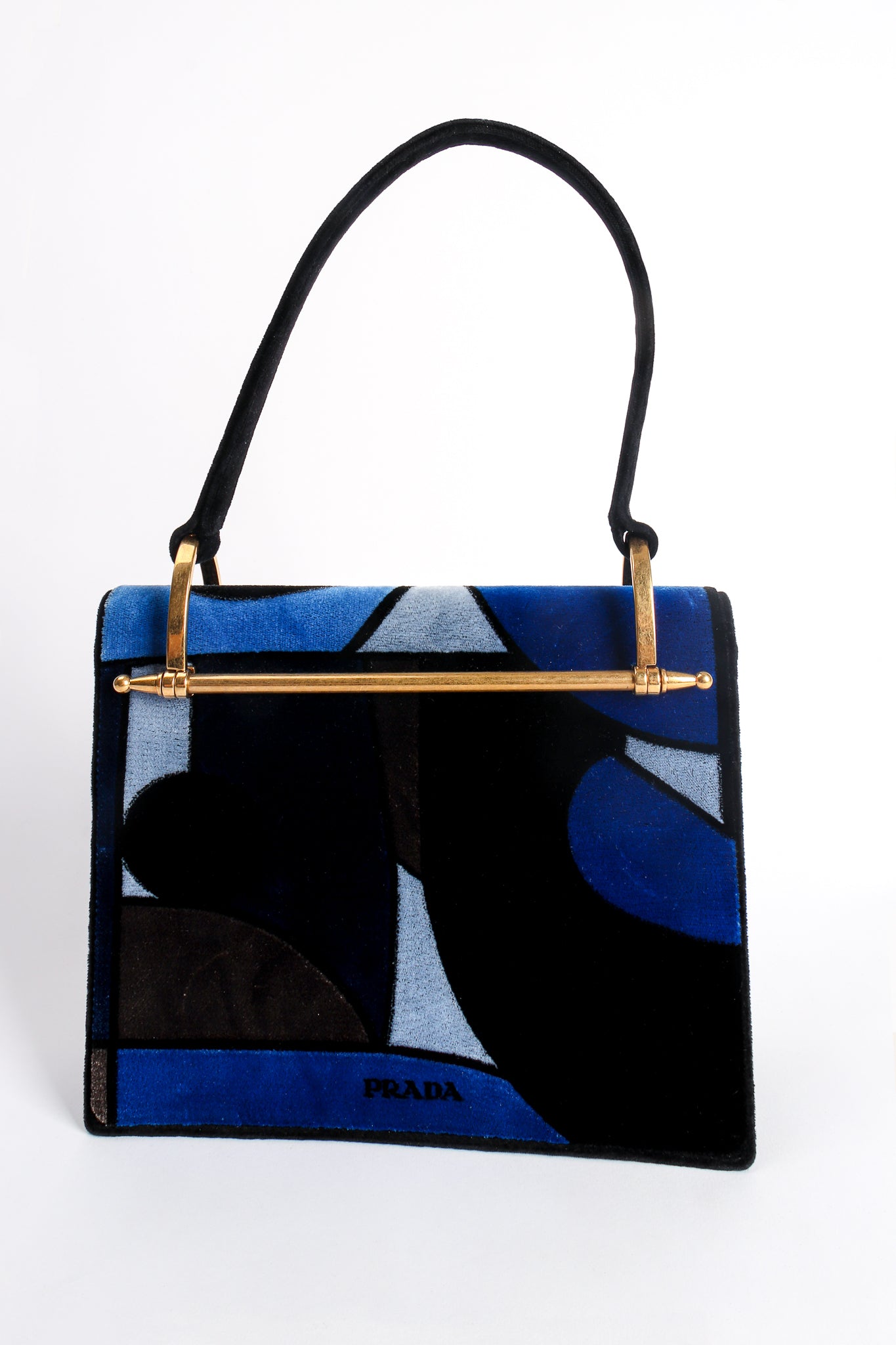 Prada A/W 2017 Cubist Velvet Face Picasso Pionnière Bag back @ Recess Los Angeles