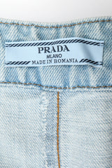 2017 Prada S/S Ostrich Feather Denim Pant tag @ Recess Los Angeles