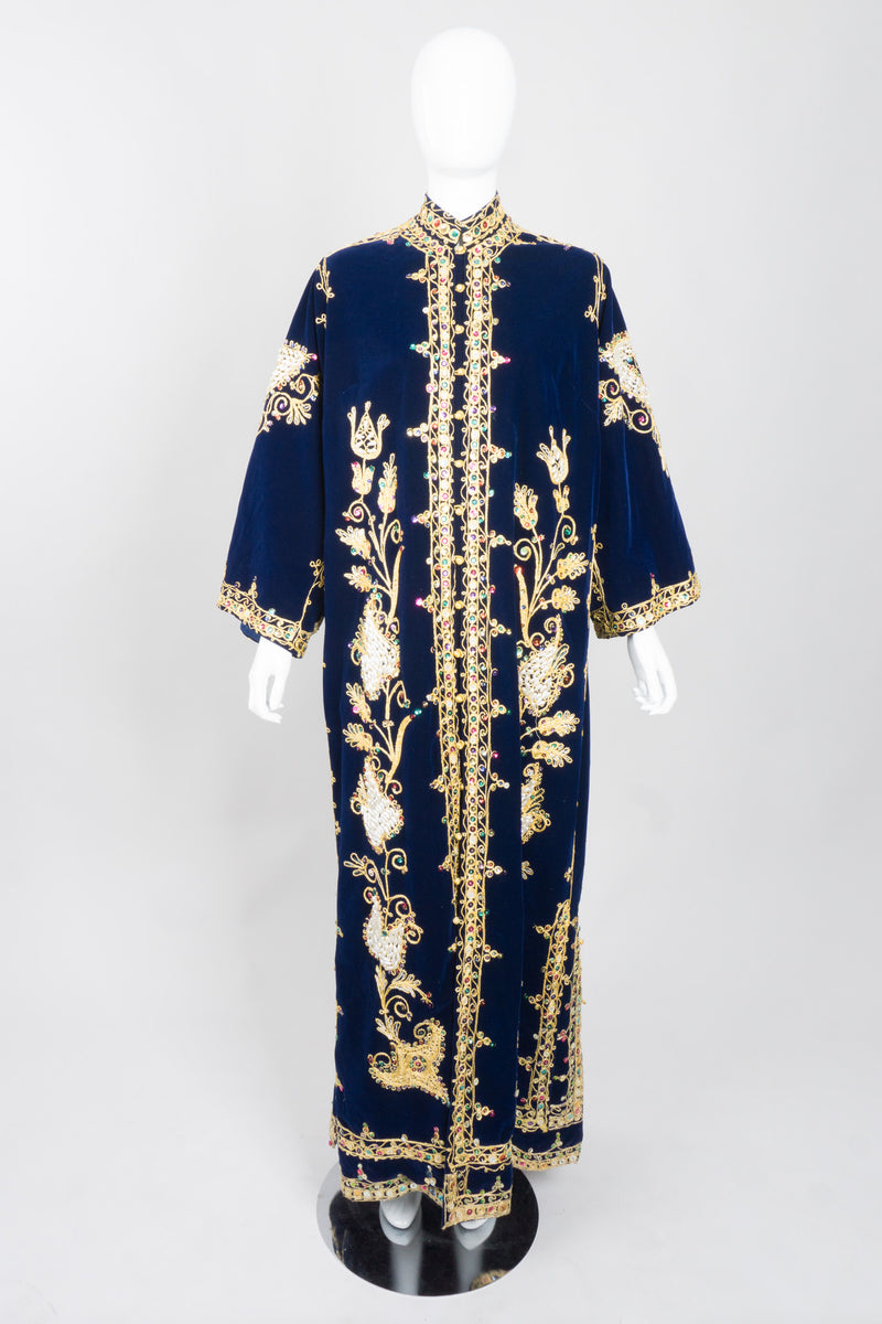 Profils du Monde Vintage Embellished Velvet Illuminati Robe