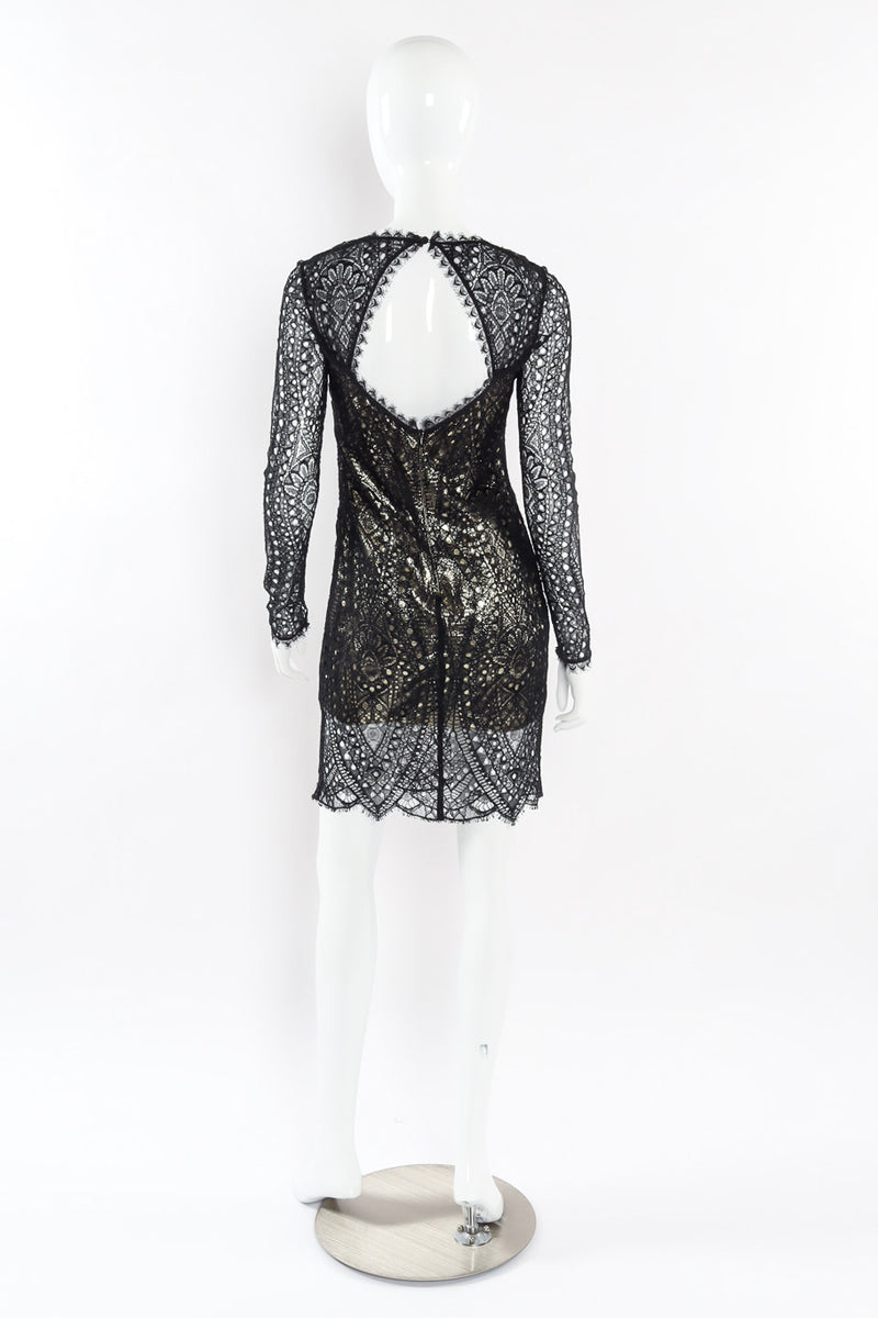 Lace Lamé Cocktail Dress by Emilio Pucci Back View @recessla