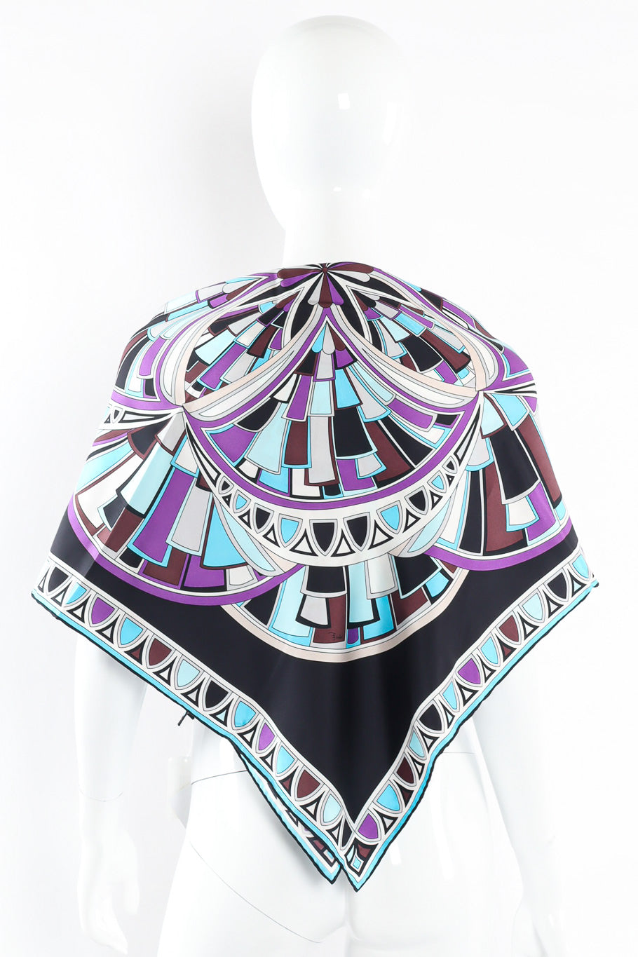 Geometric print scarf by Emilio Pucci Back View @recessla