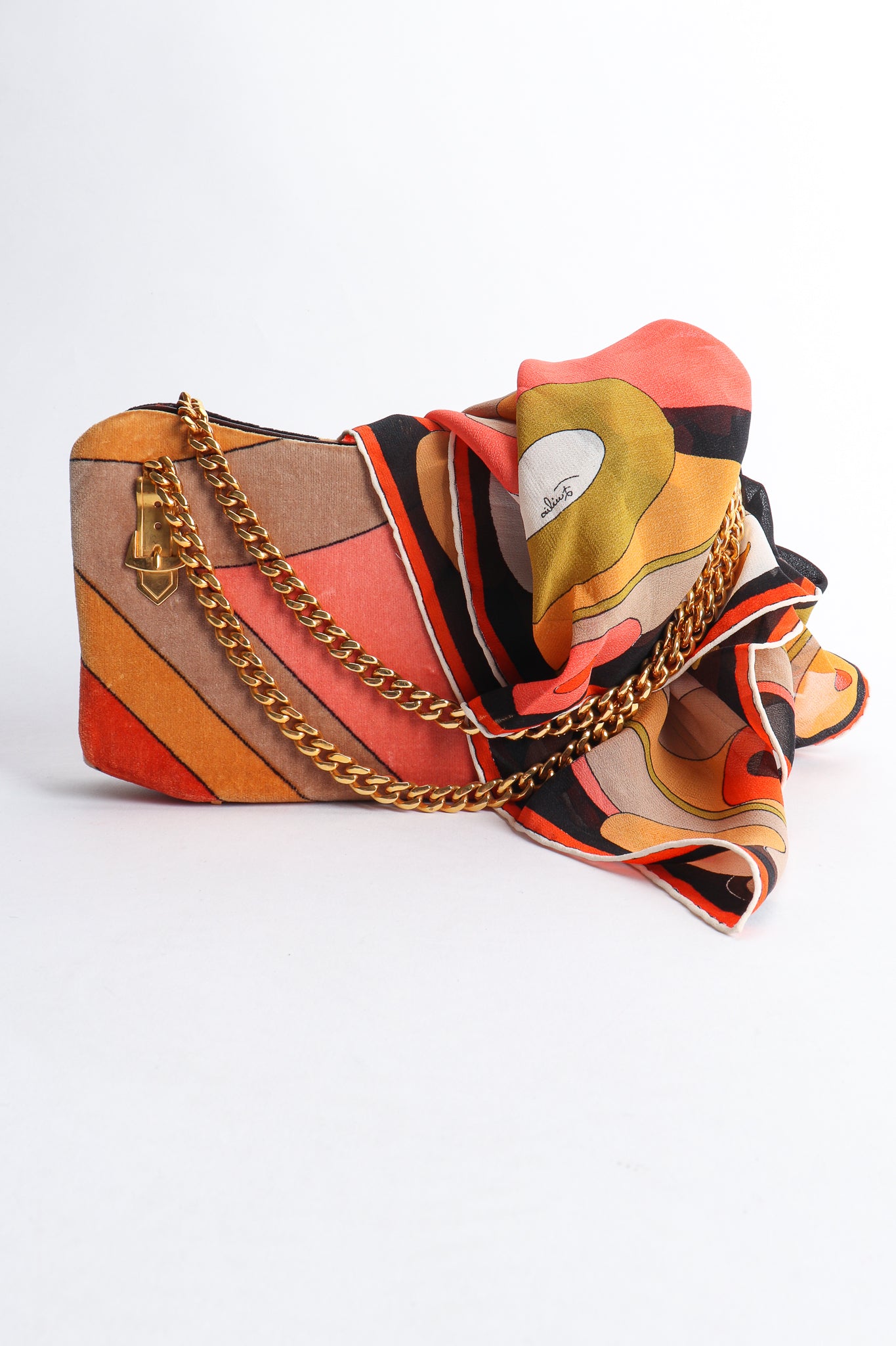 Vintage Pucci Mini Velvet Bag & Scarf Set At Recess Los Angeles