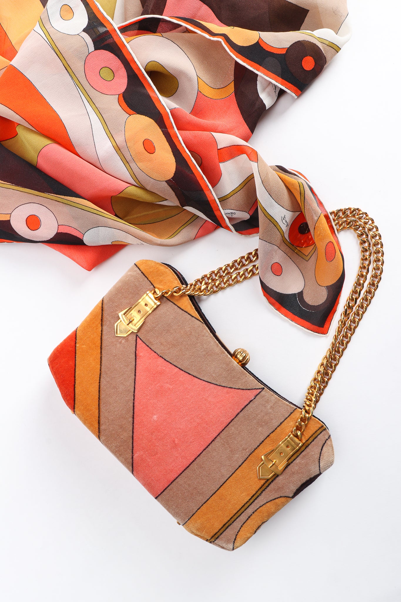 Vintage Pucci Mini Velvet Bag & Scarf Set  At Recess Los Angeles