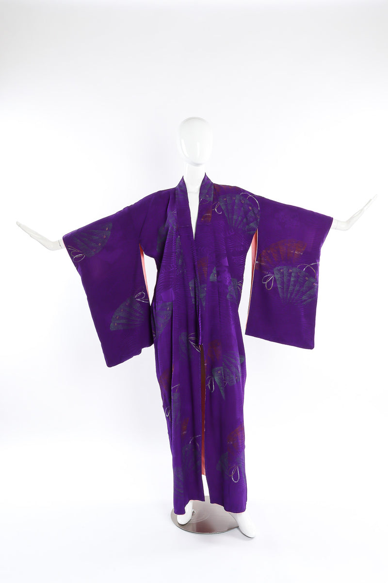 Vintage Japanese twilight fan kimono mannequin front arms out @recessla