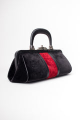 Roberta Di Camerino Velvet Stripe Doctor Bagonghi Bag