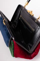 Roberta Di Camerino Velvet Colorblock Doctor Bagonghi Bag