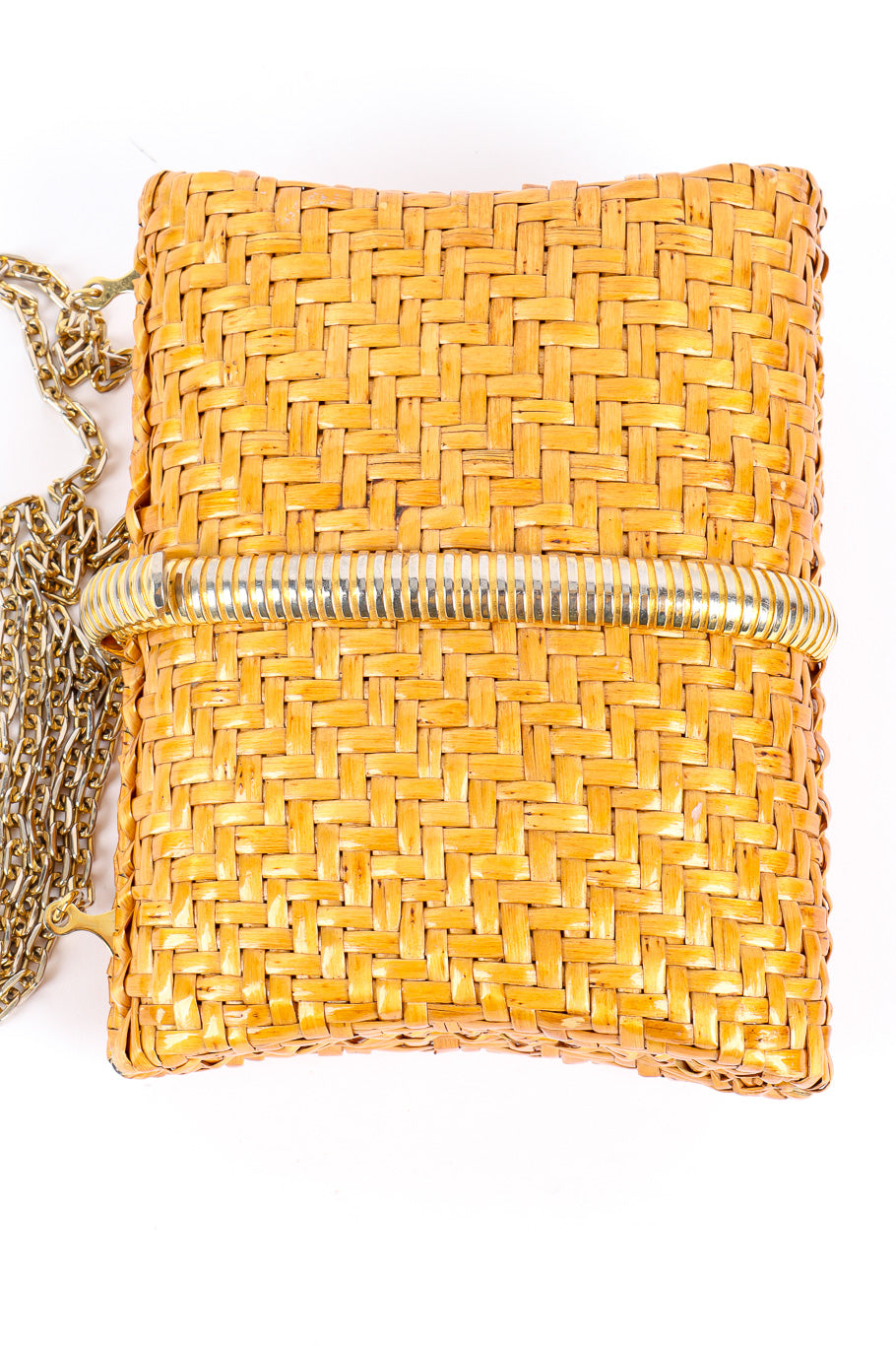 Rodo wicker shoulder clutch product shot @recessla