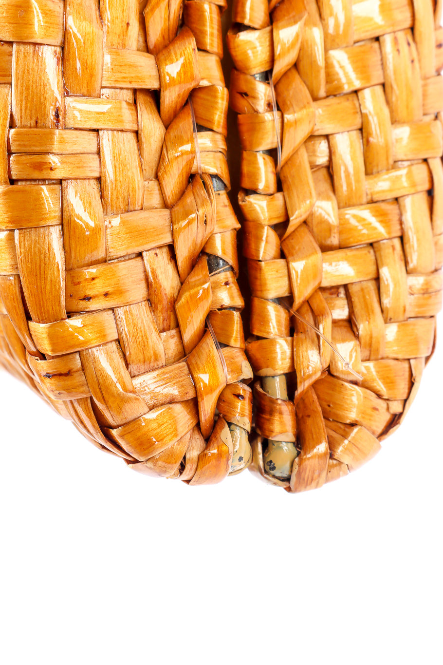 Rodo wicker shoulder clutch wicker detail @recessla