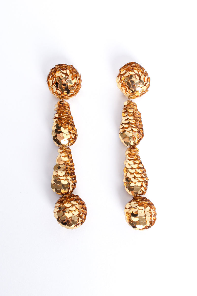 Vintage Rada Accessori XL Sequin Ball Drop Earrings at Recess Los Angeles