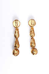 Vintage Rada Accessori XL Sequin Ball Drop Earrings backside at Recess Los Angeles