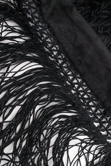 Vintage Ralph Lauren Piano Shawl Fringe Skirt fringe/knots details @ Recess LA