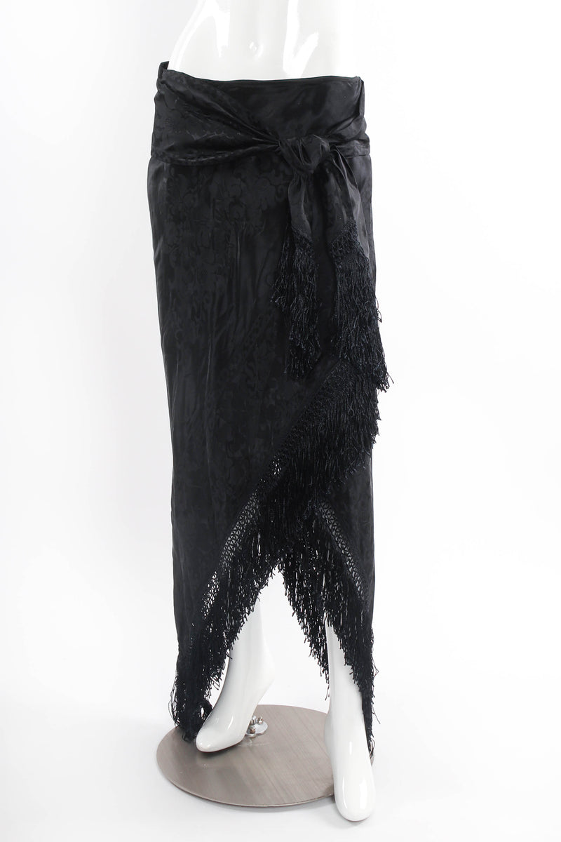 Vintage Ralph Lauren Piano Shawl Fringe Skirt mannequin angle @ Recess LA