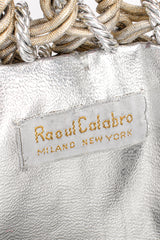 Vintage Raoul Calabro Two Tone Chain Mail Bag Set label at Recess Los Angeles