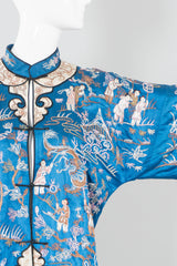 Chinese Metal Embroidered Village Robe Neckline Detail