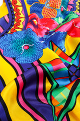 Vintage Escada Collage Pop Art Print Bodysuit fabric detail at Recess Los Angeles