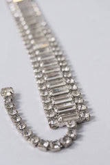 Vintage Rhinestone Baguette Choker Necklace