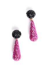 Vintage Richard Kerr Signature Fuchsia Rhinestone Drop Earrings at Recess Los Angeles