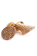 Vintage Richard Kerr Champagne Rhinestone Cone Earrings at Recess Los Angeles