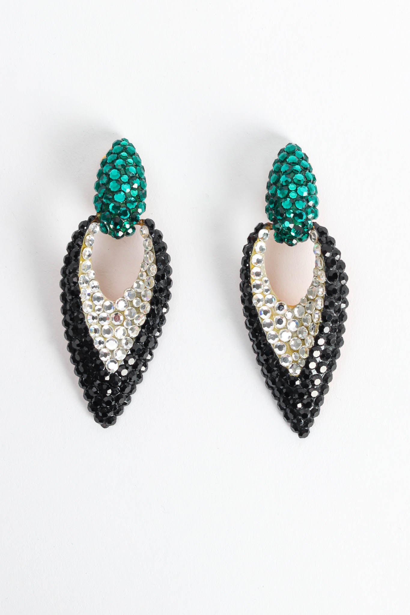 Vintage Richard Kerr Marine Teardrop Earrings front @ Recess Los Angeles