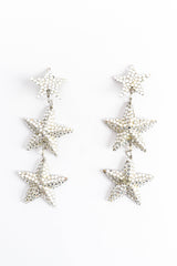 Vintage Richard Kerr Triple Star Chandelier Earrings flat @ Recess Los Angeles