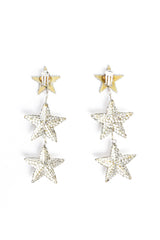 Vintage Richard Kerr Triple Star Chandelier Earrings back @ Recess Los Angeles