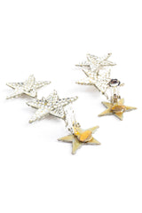 Vintage Richard Kerr Triple Star Chandelier Earrings backing opened @ Recess Los Angeles